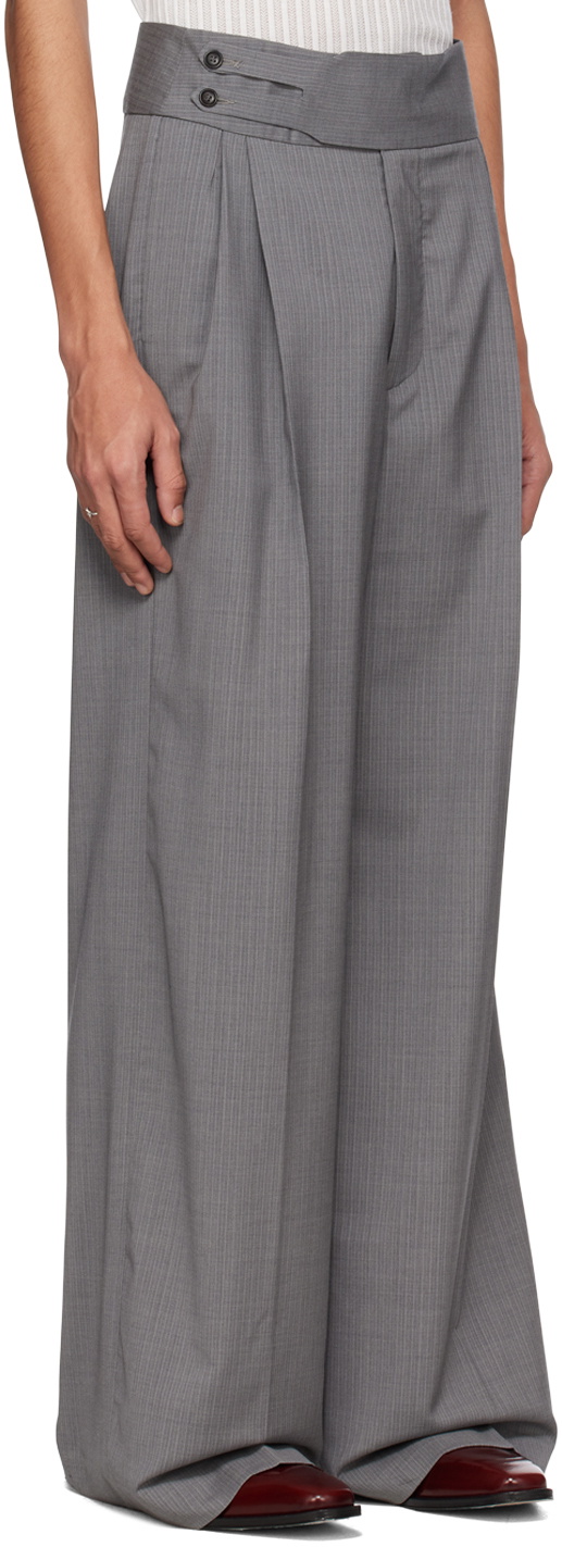 Winnie New York Gray Pinstriped Trousers