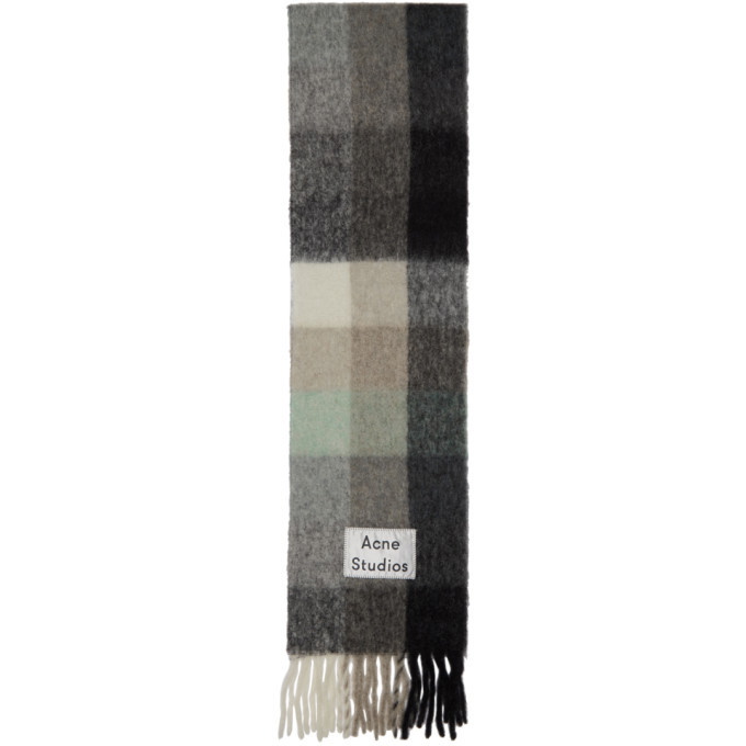 Photo: Acne Studios Green and Grey Vally Scarf