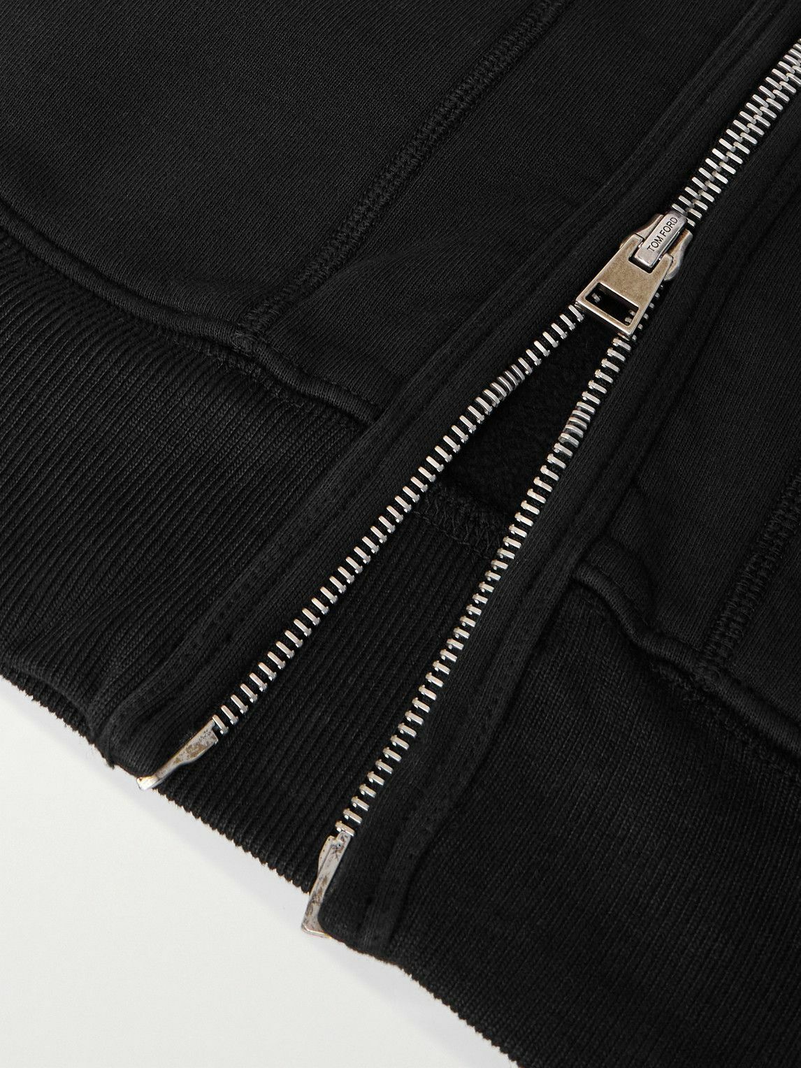 TOM FORD - Slim-Fit Cotton-Jersey Zip-Up Hoodie - Black