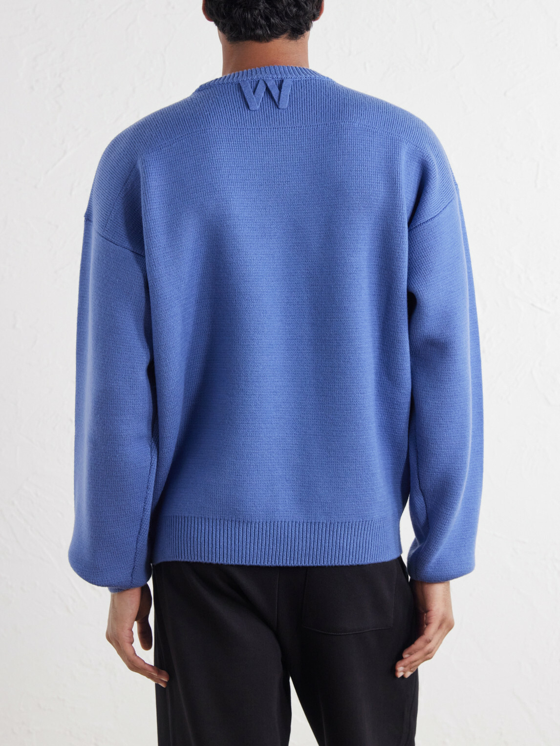 Willy Chavarria - Embroidered Wool Sweater - Blue