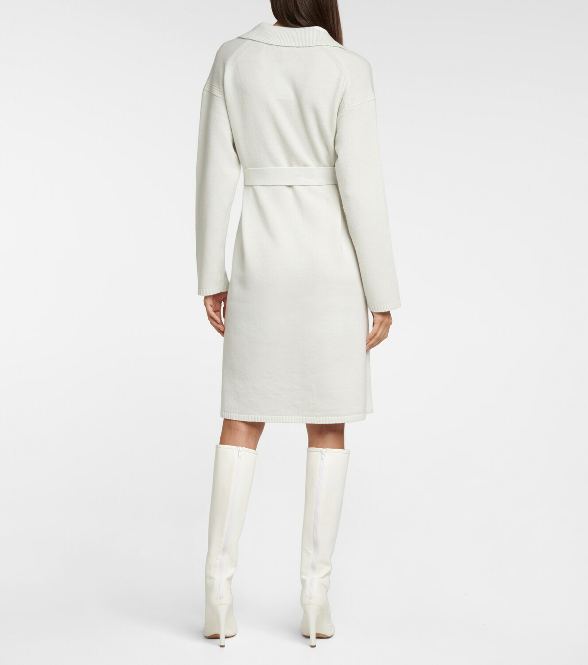 JOEY Belted Mini Dress - White