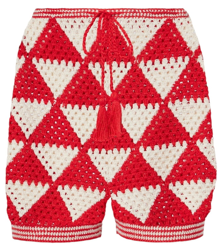 Photo: Anna Kosturova Malia crochet high-rise cotton shorts