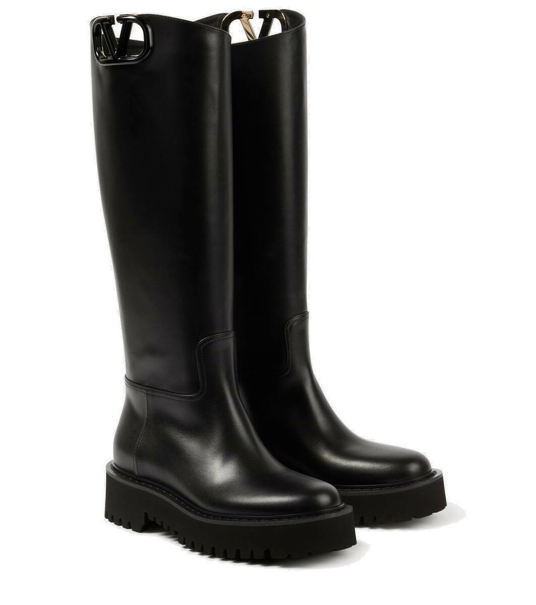 Valentino Garavani VLogo Signature leather rain boots