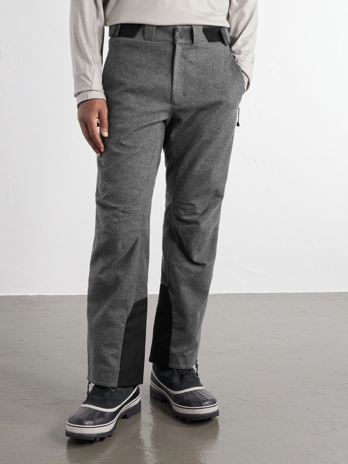 SEASE - Indren Layered Cashmere Padded Ski Pants - Gray
