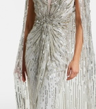 Jenny Packham Lotus Lady caped embellished gown