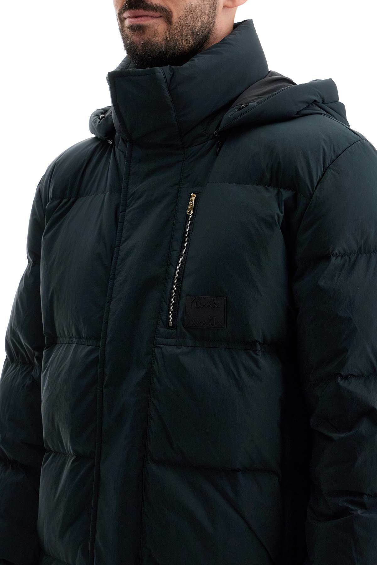 PAUL SMITH removable hooded down jacket Green Paul Smith