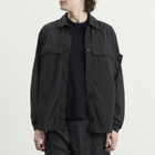 Stone Island Men's Ghost Nylon Smerigliato Shirt Jacket in Black