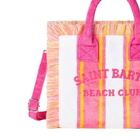 MC2 Saint Barth Colette Striped Terry Handbag With Saint Barth Beach Club Embroidery