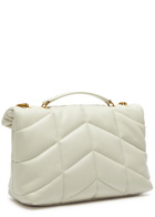 Saint Laurent Puffer Toy Quilted Shoulder Bag, Leather Bag, White - One Size