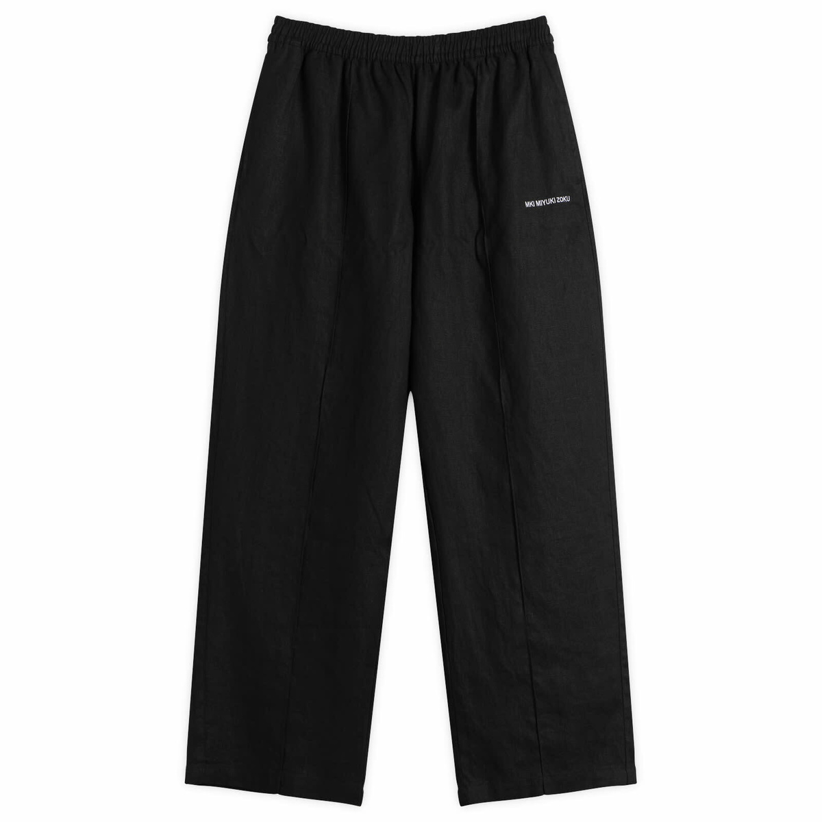 MKI Men's Linen Wide Leg Pants in Black