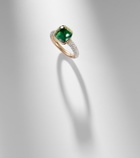 Pomellato Nudo Classic 18kt white and rose gold ring with gemstones