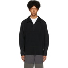 Homme Plisse Issey Miyake Black Pleated Half-Zip Pullover