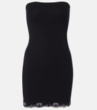 Gucci Lace-trimmed jersey minidress