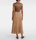 Ralph Lauren Collection Jordyn pleated chiffon maxi skirt