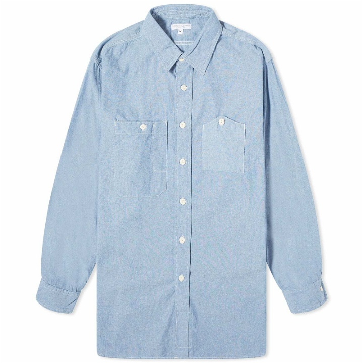 Photo: Engineered Garments Men's Work Shirt in Light Blue Chambray