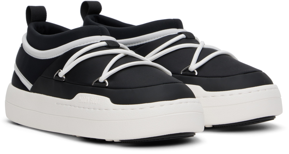Moon Boot Black & White Park Icon Loafers