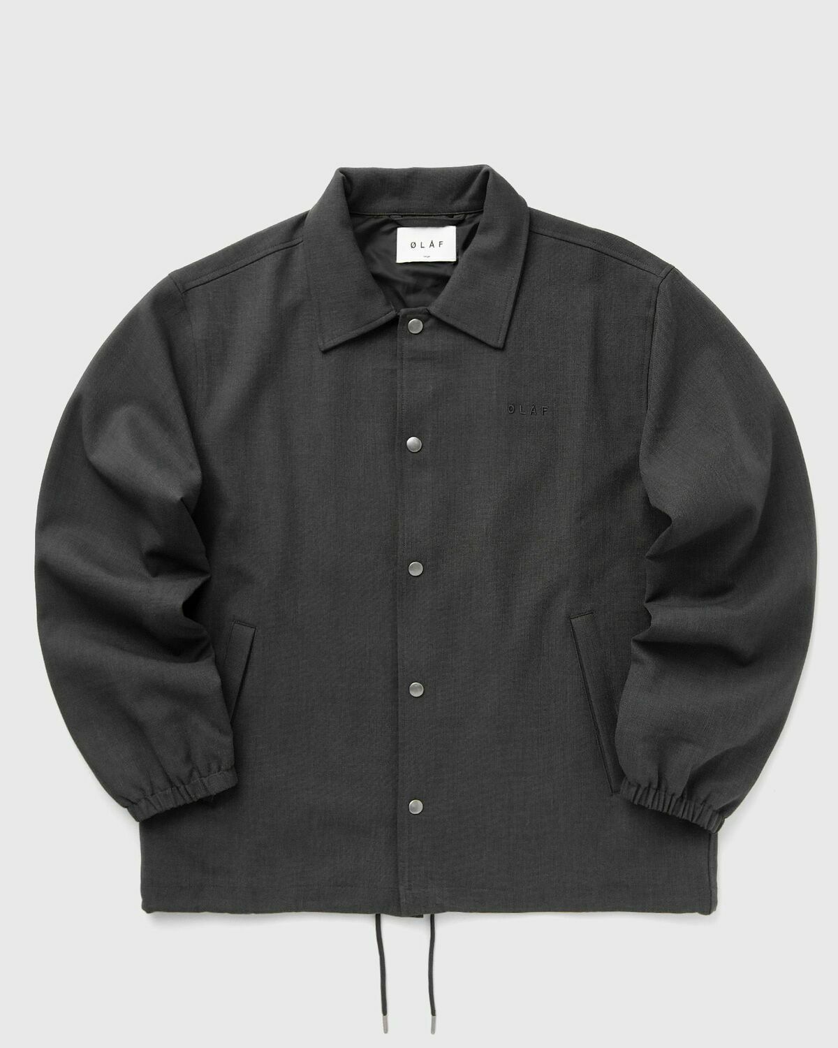 ølåf Wool Coach Jacket Grey Overshirts