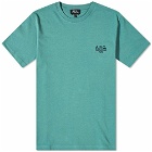 A.P.C. Men's A.P.C New Raymond Embroidered Logo T-Shirt in Grey Green