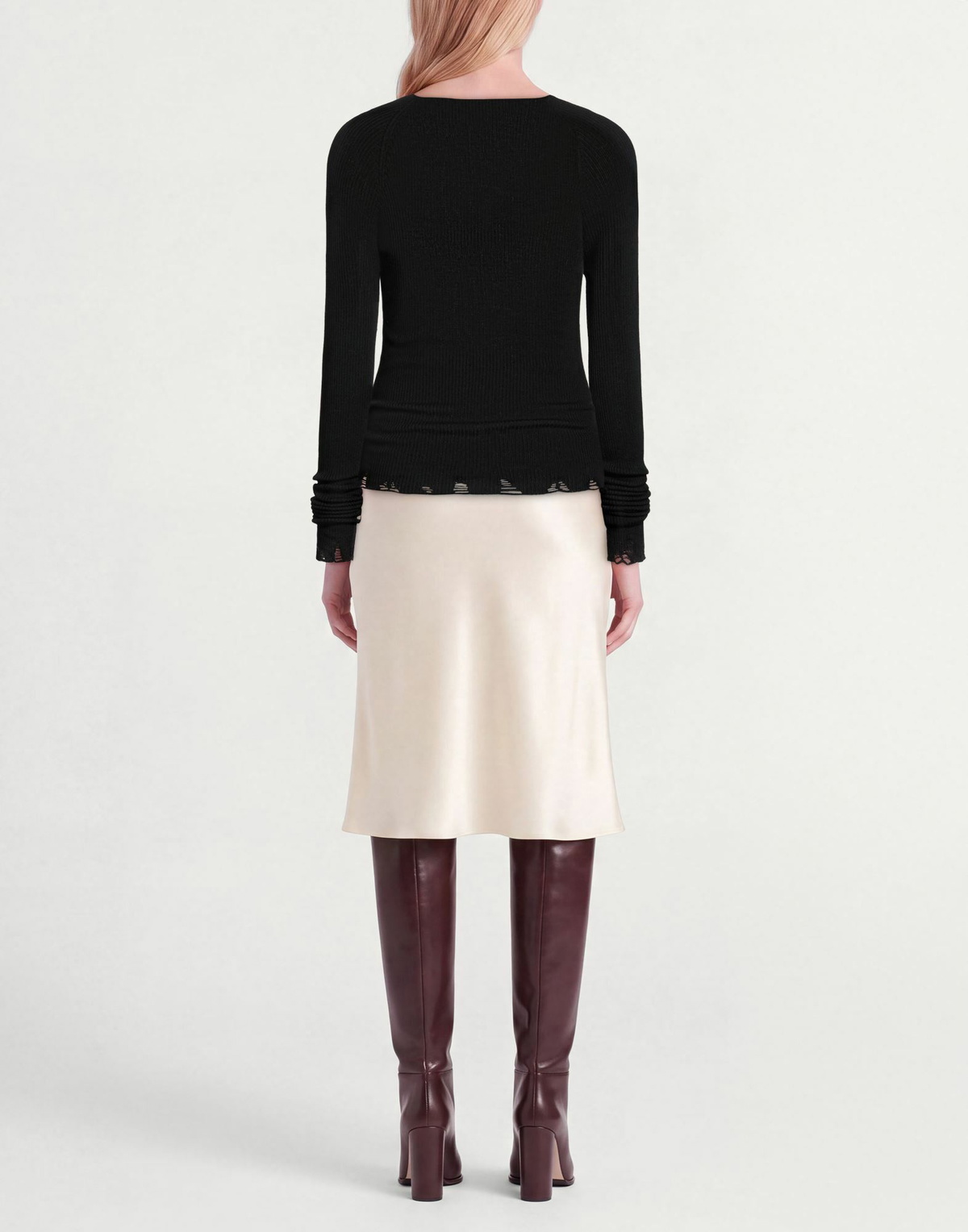 Laneus Womens Sweater in Black