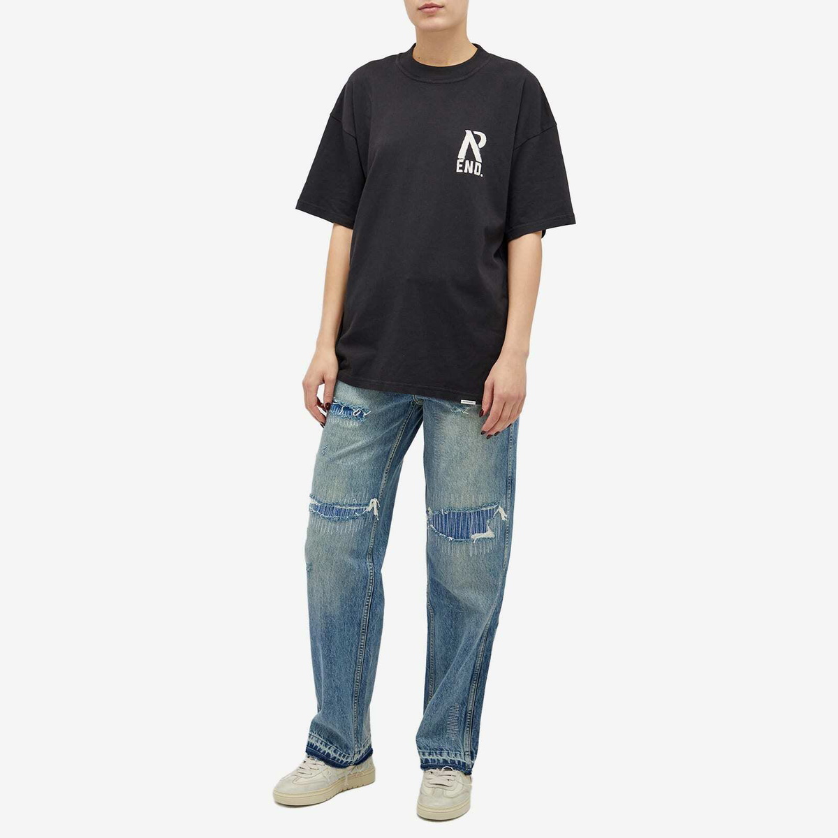 END. x Represent Workshop T-Shirt in Stained Black