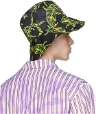 MSGM Black Nylon Bucket Hat