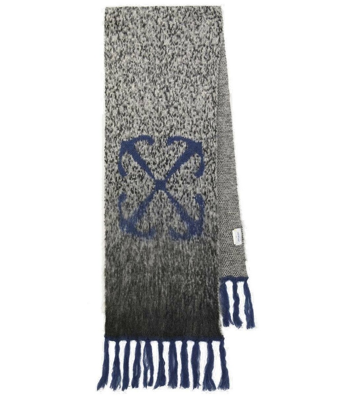 Photo: Off-White Mohair-blend scarf