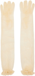 Valentino Garavani Off-White Lace Gloves