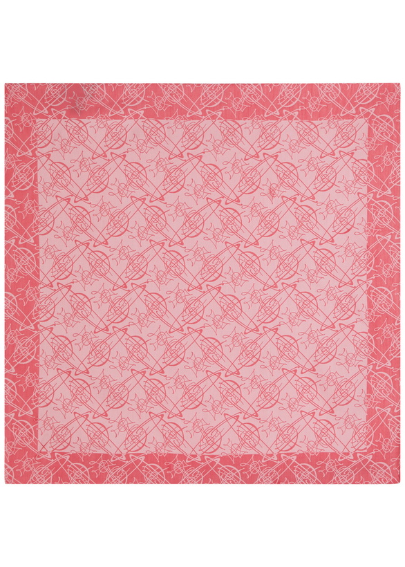 Photo: Vivienne Westwood Graffiti Logo-monogrammed Silk and Cotton-blend Scarf - Red - One Size