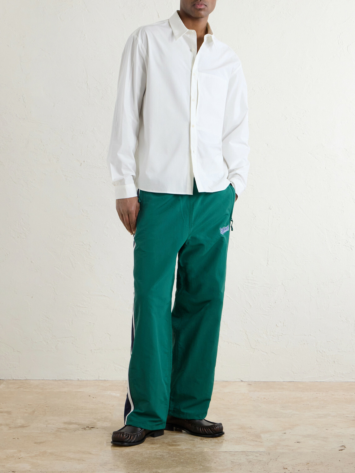 Aimé Leon Dore - Logo-Embroidered Shell Track Pants - Green