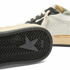 Golden Goose Men's Ball Star Leather Sneakers in White/Black/Grey