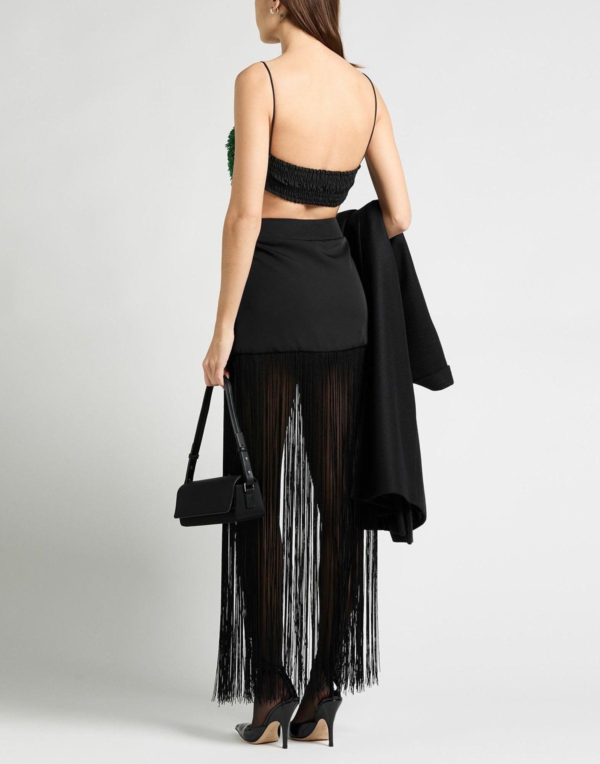 Jijil Womens Maxi skirt in Black