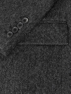 Nili Lotan - Roy Suede-Trimmed Herrinbone Wool Blazer - Unknown