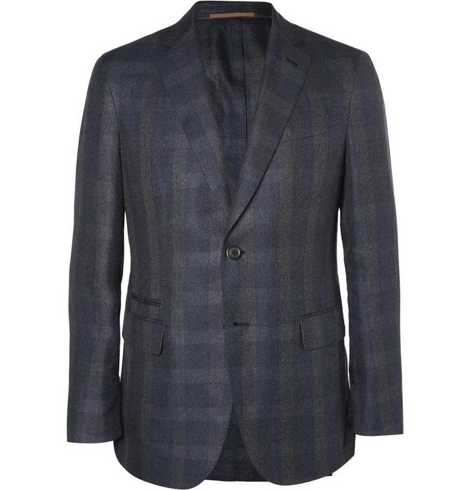 Berluti - Navy Wool, Linen and Silk-Blend Blazer - Men - Navy Berluti