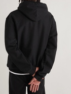 Stussy - Logo-Embroidered Cotton-Jersey Hoodie - Black