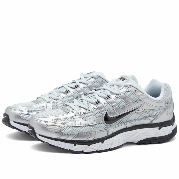 Photo: Nike Men's W P-6000 Sneakers in White/Mtlc Silver/Pure Platinum