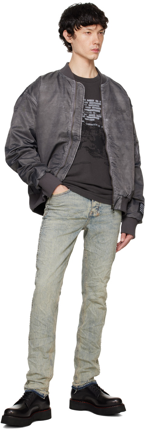 Ksubi Gray Royalty Bomber Jacket