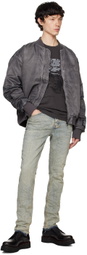 Ksubi Gray Royalty Bomber Jacket