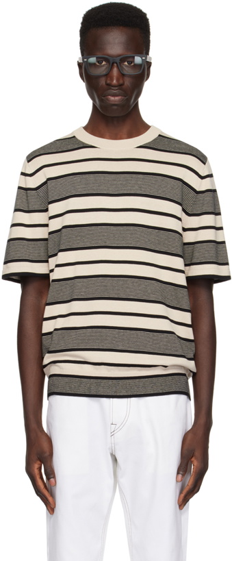 Photo: Paul Smith Off-White Striped T-Shirt