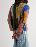 The Elder Statesman - Hacky Striped Crochet-Knit Cashmere Sweater - Multi