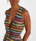 Missoni Zigzag open-back lamé jumpsuit