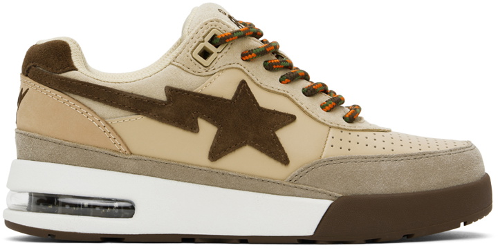 Photo: BAPE Beige & Brown Road Sta #1 Sneakers