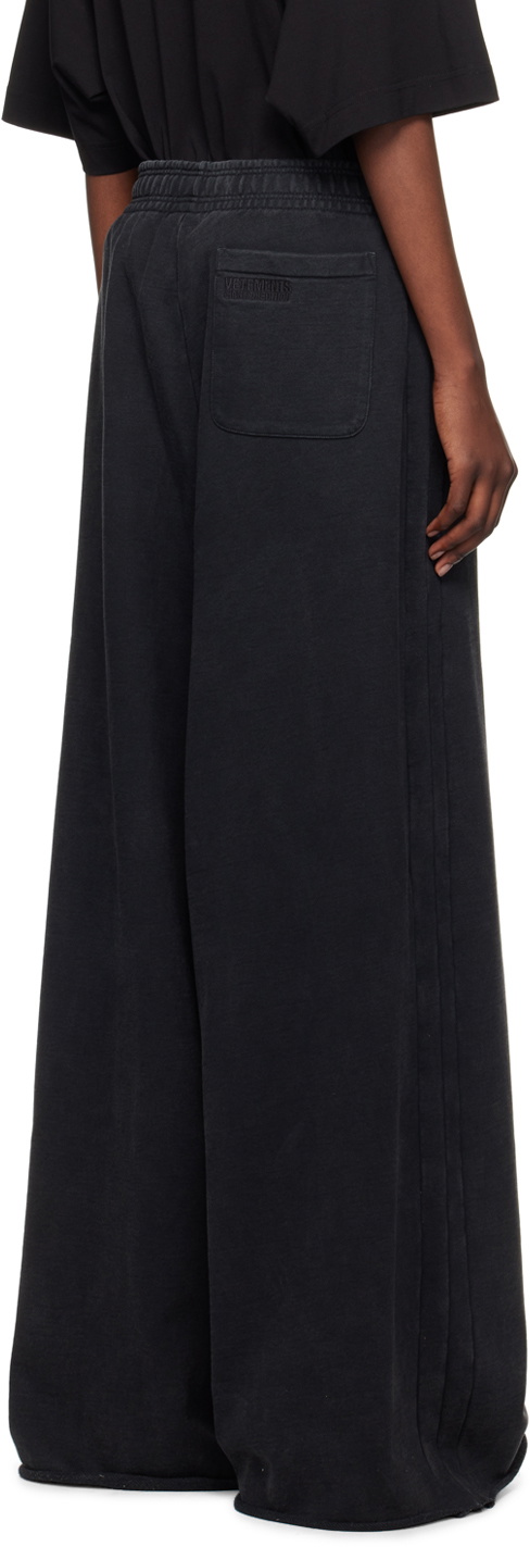 VETEMENTS Black Anarchy Sweatpants