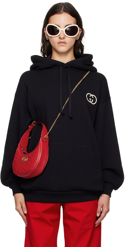 Photo: Gucci Black Embroidered Hoodie