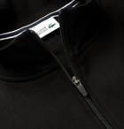 Lacoste Tennis - Logo-Embroidered Fleece-Back Cotton-Blend Jersey Track Jacket - Black