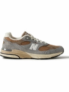 New Balance - 993 Suede and Nubuck-Trimmed Mesh Sneakers - Gray