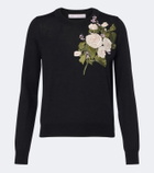 Carolina Herrera Embroidered wool sweater