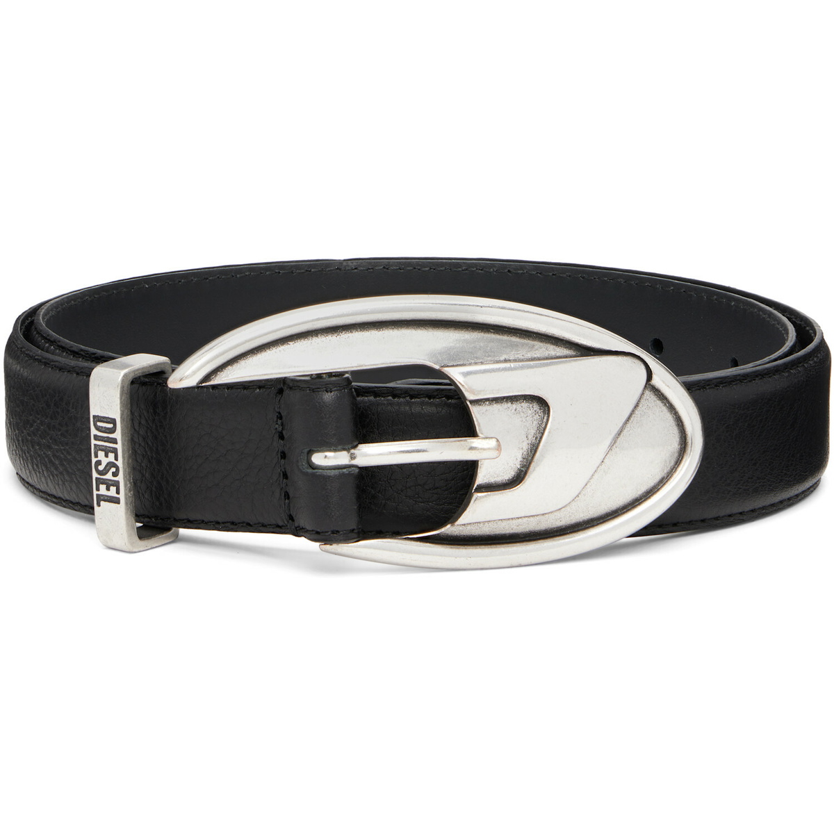 Diesel Black 3cm Bonded Leather Belt