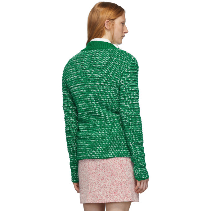 Namacheko Green and White Wool Deng Sweater