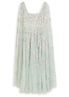Needle & Thread Versailles Ditsy Floral-embroidered Tulle Gown Light Blue
