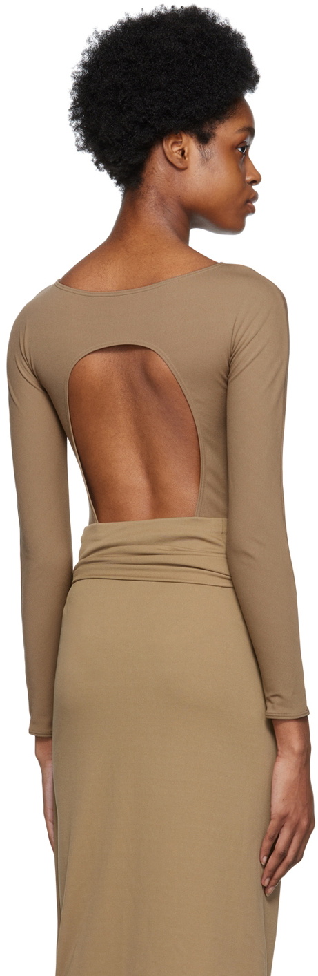Wolford Brown 'The Back-Cut-Out' Bodysuit